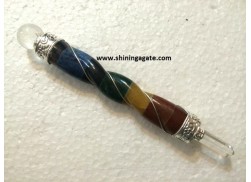 CHAKRA BONDED TWISTED WIRE WRAPPED HEALING STICK