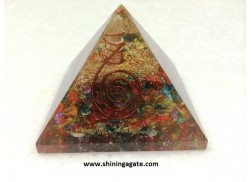 MULTI COLOR ORGONE PYRAMID WITH COIL POINT (DYED)