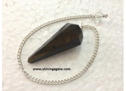 TIGER EYE SIX FACETTED PENDULUM