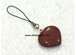 MOBILE CHARMS WITH RED JASPER SMALL HEARTS