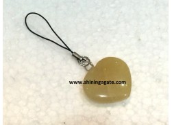 MOBILE CHARMS WITH YELLOW AVENTURINE SMALL HEARTS