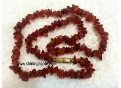 RED CARNELIAN CHIPS NECKLACE