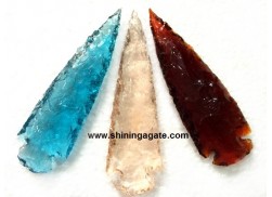 MIX COLOR 4INCH GLASS ARROWHEADS