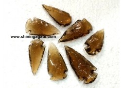 BROWN COLOR GLASS ARROWHEADS (2 INCH)