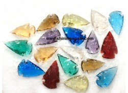 MIX COLOR GLASS ARROWHEADS (1 INCH)