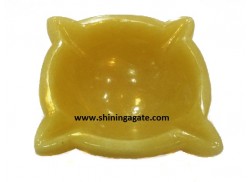 YELLOW AVENTURINE 3" BOWLS WITH SPECIAL DESIGN