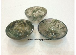 MOSS AGATE 2INCH BOWLS