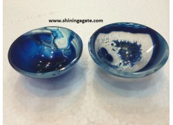 BLUE CHALCEDONY 3INCH BOWLS