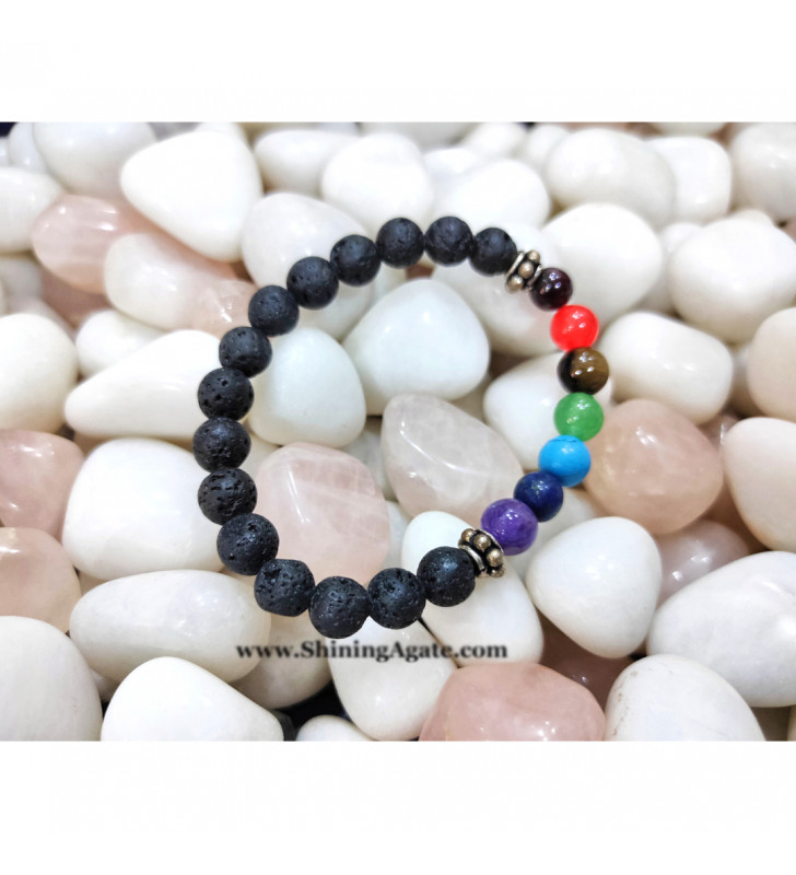 Lava Beads Chakra Bracelet