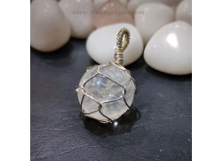 Crystal Quartz Silver Wire Wrapped Pendant