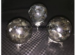 Larvikite (Black Moonstone) Spheres